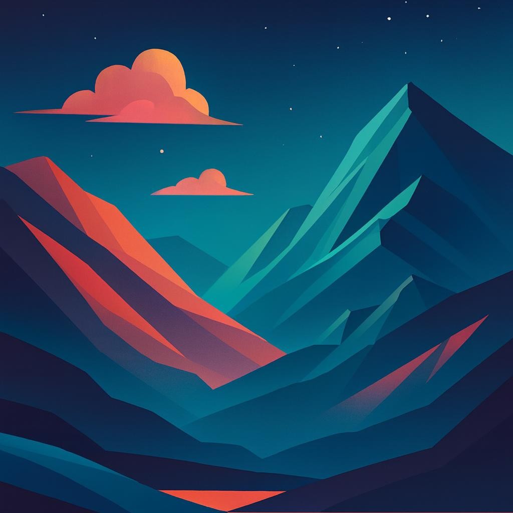 Paysage inspiré du passage du jour