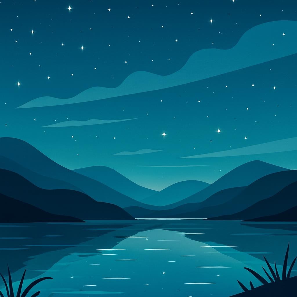 Paysage inspiré du passage du jour